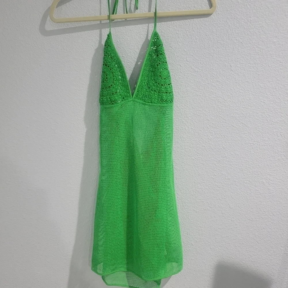 Free People Madagascar Fauxchet Halter Mini Swim cover up, NWOT_4